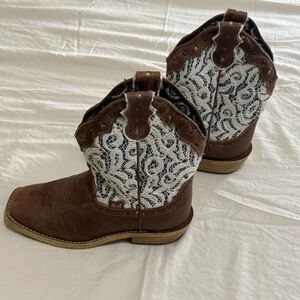 Justin Gypsy Kids Cowboy Boots – Brown Western Leather – Size 5B